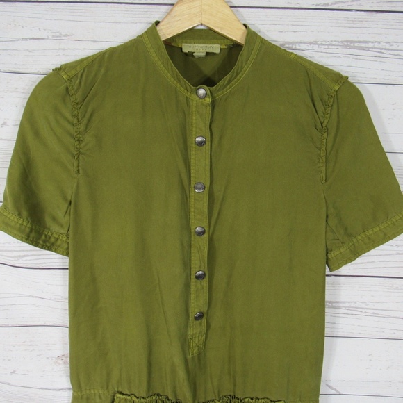 Burberry Brit Dress Womens 4 Green 100% Mulberry - Picture 2 of 8